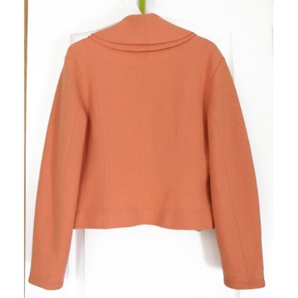 Gerry Weber orange boiled wool cardigan/blazer - Picture 2 of 6